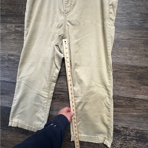 Essentials Tan Trousers Relaxed Fit Elastic Waist Petite 14/16 - Picture 5 of 6